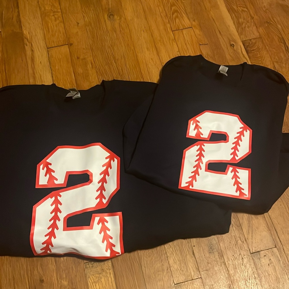 Toddler 2nd birthday parents baseball sweatshirt